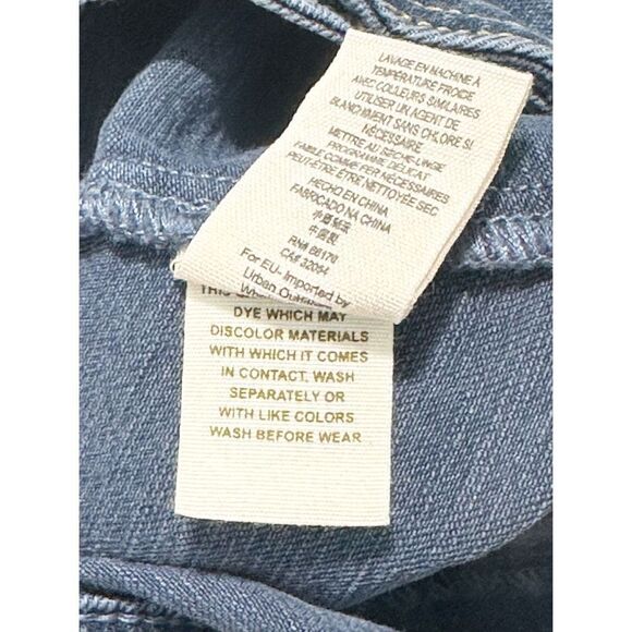 Free People Womens Denim Button Front A-Line Mini Stretch Jean Skirt Blue Size 0 - Picture 6 of 8